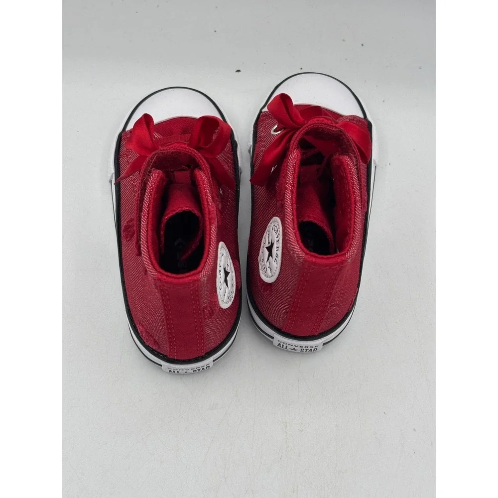 Converse CTAS 1V HI Shoes Infant Size 7 Red White Casual A15143F